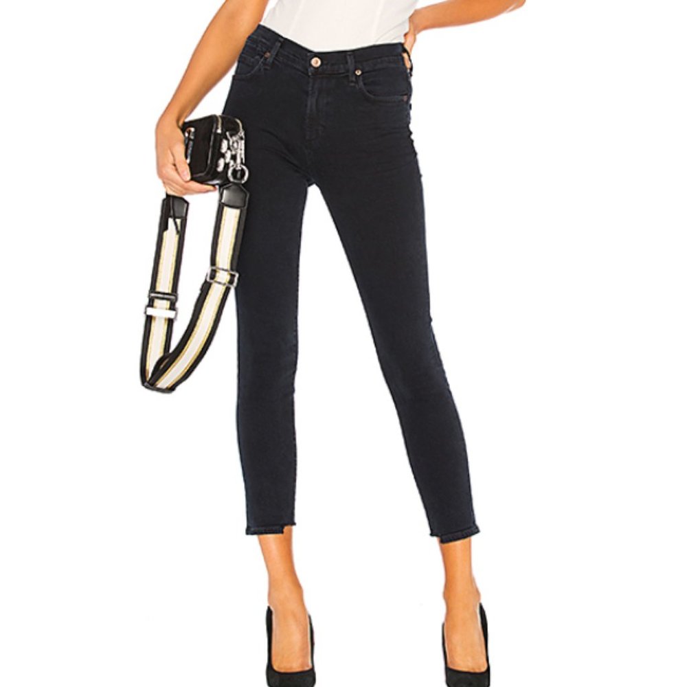 Citizens of Humanity High Crop Skinny in Black